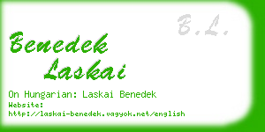 benedek laskai business card